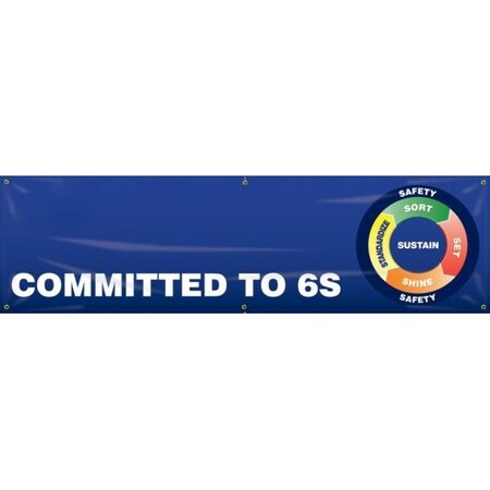 Accuform 6S CAMPAIGN BANNER COMMITTED TO 6S MBR325 MBR325